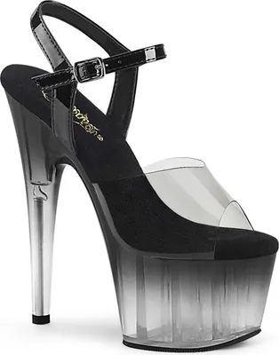 Produktbild von ADORE-708T-2 Damen Sandale von Pleaser, Smoke-Schwarz EU 36, US 6