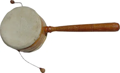Produktbild von Musikinstrument aus Holz, Musik Percussion Rhythmus Klang Instrument, Handgearbeitet - Drehtrommel 2, Braun, 21*6,5*4,5 cm, Musikinstrumente