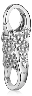 Produktbild von MATERIA by Matthias Wagner Karabinerverschluss 925 Silber Blüten Motiv zum Wechseln für Beads Armbänder Ketten 1000