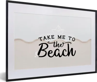 Produktbild von MuchoWow® Gerahmtes Poster Sommer - Weiß - Rosa 60x40 cm - Poster mit Schwarzem Bilderrahmen Wandposter Rahmen Foto Bilder - Schlafzimmer - Plakat in Rahmen - Drucken