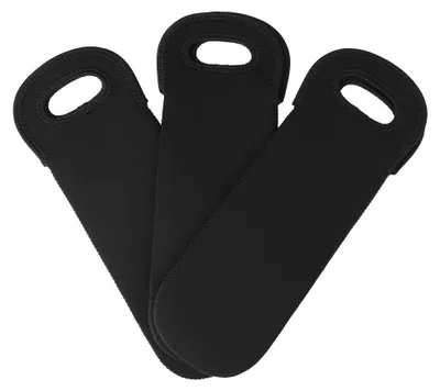 Productafbeelding van Solidchoice - 3 Stuks Neoprene Wijnfles Draagtassen