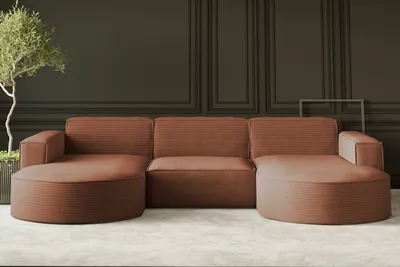 A U-shaped sofa in a modern living room setting.