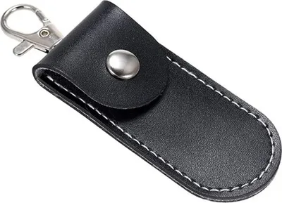 Produktbild von Feine Verarbeitung USB-Laufwerk Schutzhülle mit Schlüsselring Knopfverschluss Flash-Laufwerk-Abdeckung Kunstleder U Disk Schutzhülle