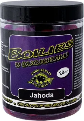 Produktbild von Karpfen Servis Václavík boilies in Doppelverpackung Erdbeere 20mm 180g
