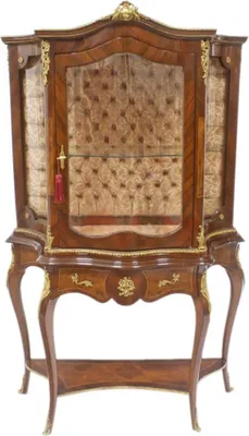 Produktbild von Casa Padrino Barock Vitrine 105 x 42 x H. 174 cm - Barock Möbel - Vitrinenschrank - Wohnzimmerschrank