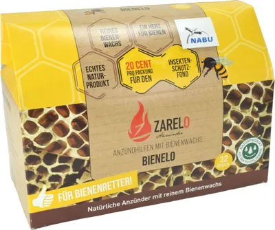 Produktbild von Zarelo Bienelo - Anzündhilfen mit Bienenwachs, Natürliche Anzünder