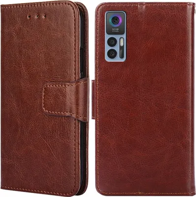 Produktbild von Mobigear Wallet  TCL 30 Hülle Klapphülle Geldbörse - Braun