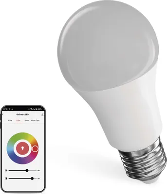 LED Lampe GoSmart A60 / E27 / 9 W (60 W) / 806 lm / RGB / dimmbar / WiFi