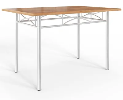 Image de Ensemble de salle à manger 5 pièces en hêtre, structure en métal