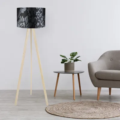 Produktbild von Opviq, AYD- AYDAXL, Schwarz,Grau,Braun, Stehlampen, 38 x 140 cm, 70% MDF / 30% PVC -Stoff