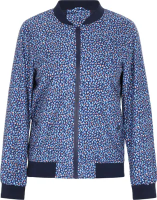 Produktbild von Damen Bomberjacke mit geometrischem Muster, reguläre Passform, Blau, Größe XL