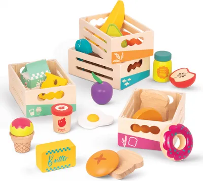 Produktbild von B.Toys WOOD FOOD - Einkaufskisten - Little Foodie Groups