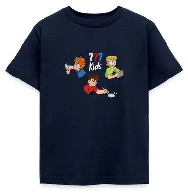 Produktbild von Spreadshirt Die Drei Fragezeichen Kids Detektive Kinder T-Shirt, 122/128 (7-8 Jahre), Navy
