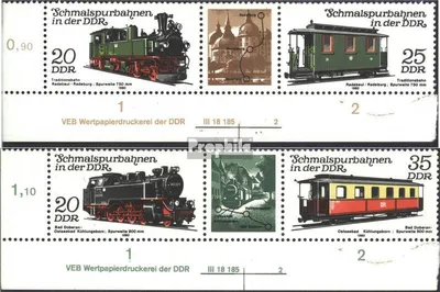 Produktbild von Briefmarken DDR 1980 Mi WZd476DV,WZd482DV mit Druckvermerk (kompl.Ausg.) postfrisch Schmalspurbahnen