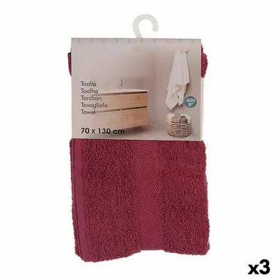 Produktbild von Badetuch Granatrot (70 x 0,5 x 130 cm) (3 Stück)