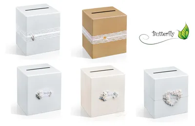 Produktbild von 24cm Briefbox, Muster/Farbe:weiß / Herz / Rosen (Nr 4)