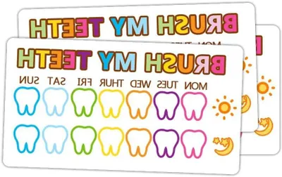 Productafbeelding van Beloningskaarten Tandenpoetsen - Gedragskaarten Kinderen - Goede Gewoontes Aanleren - Kindvriendelijk Stimulans - 50 Stuks - Geel