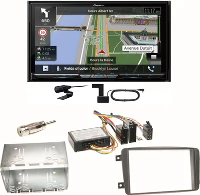 Produktbild von Pioneer AVIC-Z930DAB DAB+ USB Einbauset für Mercedes C-Klasse W203 CLK W208 W209