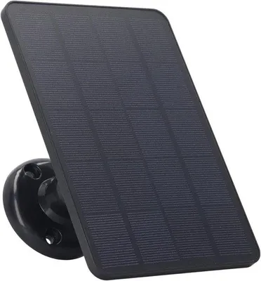 Produktbild von Wasserdichtes Solarpanel 4W 5V für Überwachungskamera - Weitergabe von Strom - Aufladbare Batterie - Schwarz.