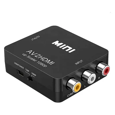 Produktbild von AV auf HDMI Adapter Konverter Full HD 1080P Video Audio TV 3 RCA HDMI