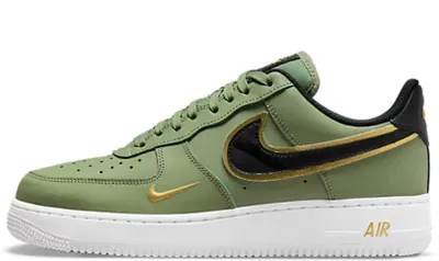 Produktbild von Nike Air Force 1 Low '07 LV8 Double Swoosh Olive Gold Black - 40,5