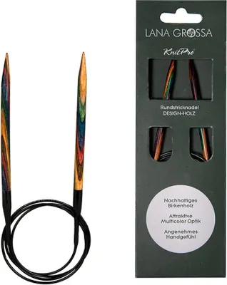 Produktbild von Lana Grossa Rundstricknadel Design-Holz 80-4.0 | Multicolor
