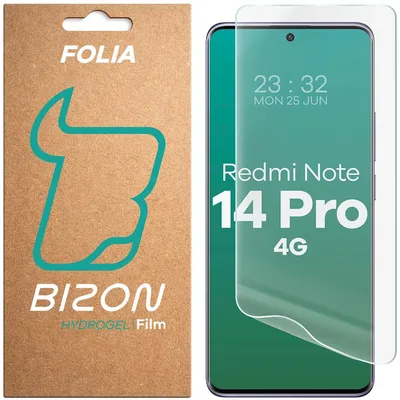 Produktbild von Hydrogel Folie für den Bildschirm für Xiaomi Redmi Note 14 Pro 4G, Bizon Glass Hydrogel Front, 1 Stück
