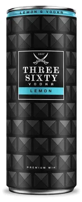 Produktbild von Three Sixty Vodka + Bitter Lemon 10% 0,33l