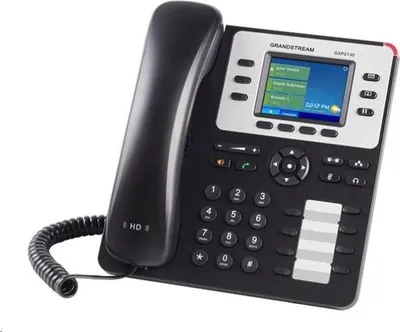 Obrázek produktu pro Grandstream Networks GXP-2130, IP telefon, Černá, Sluchátko s kabelem, 3 řádky, 2000 pol., TFT