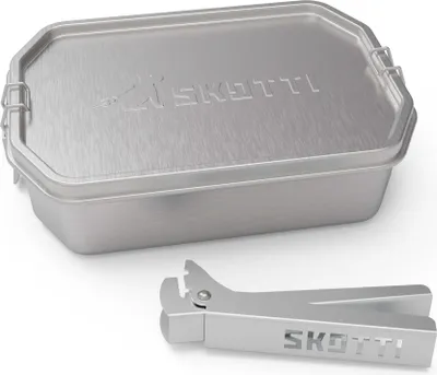 Produktbild von SKOTTI BOKS 1 Liter - Bratdose (Pfanne/Top/Vorratsdose) - Edelstahl