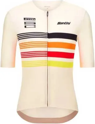 Produktbild von Santini Pirelli Tape Kurzarm-radtrikot Weiß 3XL Herren,Damen Weiß 3XL