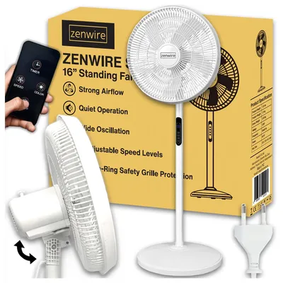 Zdjęcie produktu dla Wentylator Wiatrak Stojący Podłogowy Pionowy Domowy POKOJOWY PILOT TIMER Zenwire STL189