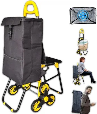 Produktbild von Einkaufstrolley faltbar 6 Räder 35L Kühltasche