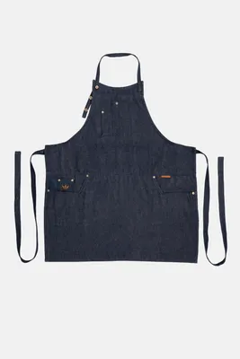 Zdjęcie produktu dla Dutchdeluxes Indigo Jeans - Fartuch kuchenny lub do grillowania - 5 kieszeni - Blue Denim