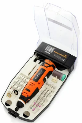 Obrázek produktu pro Přímá mini bruska Kraft&Dele KD1669, 12 V, s příslušenstvím