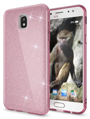 Produktbild von Samsung Galaxy J7 2017 (EU-Modell) Handy Hülle von NALIA, Glitzer Case Cover Pink