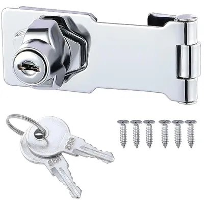 Productafbeelding van Kastslot, scharniervergrendeling met identieke sleutels, 3 inch, roestvrij staal, zilver