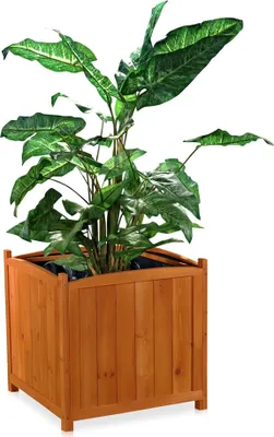 Produktbild von Mucola doniczka skrzynka na kwiaty kwadratowa stojak na kwiaty korytko drewniane doniczka doniczka doniczka doniczka - 50 cm