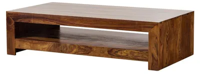 Immagine prodotto di MASSIVMOEBEL24 | tavolino da salotto in legno di Sheesham / palissandro 135x70x36 noce laccato DUKE #120