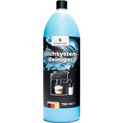 Produktbild von CLENESSO Milchsystemreiniger (750ml) – Milchschaumreiniger kompatibel mit Jura, Philips, Melitta uvm. – für optimale und günstige Reinigung