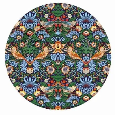 Immagine prodotto di Meander, decorazione da parete in metallo, motivo fragole e uccelli, diametro 26 cm