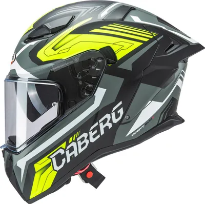 Imagen del producto de Casco Caberg Drift Evo II, talla XL, color /gris/amarillo fluorescente mate, con sistema Pinlock