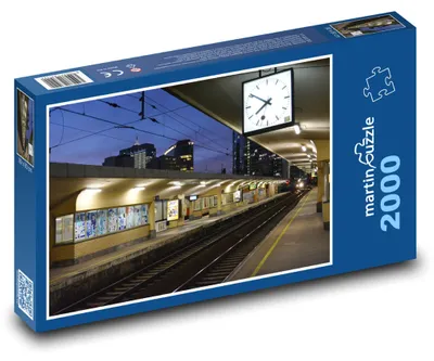 Zdjęcie produktu dla Puzzle 2000 Dworzec kolejowy o zmierzchu - martinpuzzle
