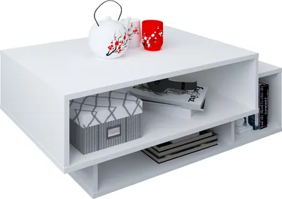 Immagine prodotto di Tavolino in legno | Sofatic con spazio di archiviazione sufficiente | Dimensioni ca. H. 35 x W. 88 x D. 50 cm | Tavolo da soggiorno - Runila
