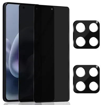 Obrázok produktu pre 2-balenie Motorola Moto G86 Power Privacy Ochranné sklo na displej & 2-balenie ochrana objektívu - Tvrdené sklo 9H - Super kvalita 3D