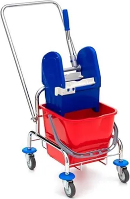 Produktbild von Einfachfahrwagen Chrom mit Deichsel 17 Liter