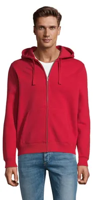 Immagine prodotto di SOLS - Felpa con cappuccio "Spike" con zip integrale da uomo LT1807 (XXL) (rosso)