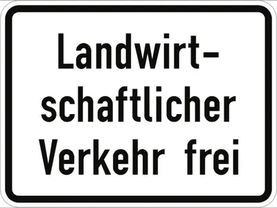 Produktbild von Verkehrsschild VZ1026-36, Landwirtschaftlicher Verkehr frei, Alu, RA2, 600x45...