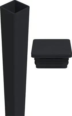 Produktbild von Alupfosten GroJa Novara DB703 inkl. Kappe 6 x 6 x 240 cm zum Einbetonieren anthrazit