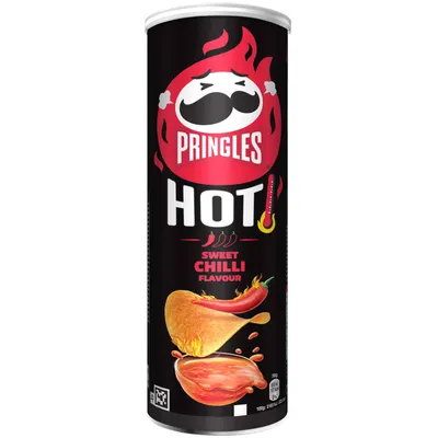 Zdjęcie produktu dla Pringles HOT Sweet Chilli Flavour Stacking Chips lekko pikantne 160g
